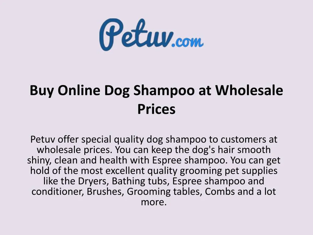 buy online dog shampoo at wholesale prices