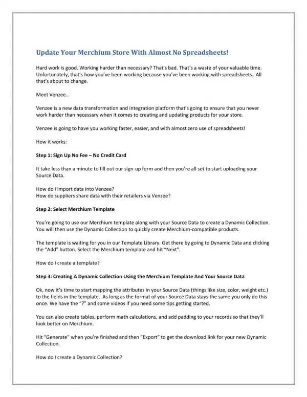 Update Your Merchium Store With Almost No Spreadsheets!