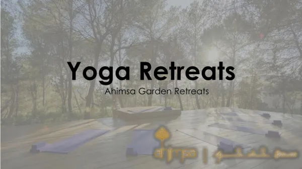 Yoga | Yoga Studios | Yoga poses | Yoga Treatments - Ahimsa Garden Retreats