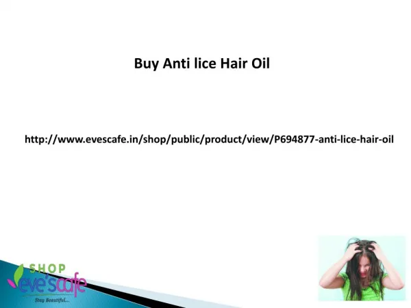 Buy Anti lice Hair Oil