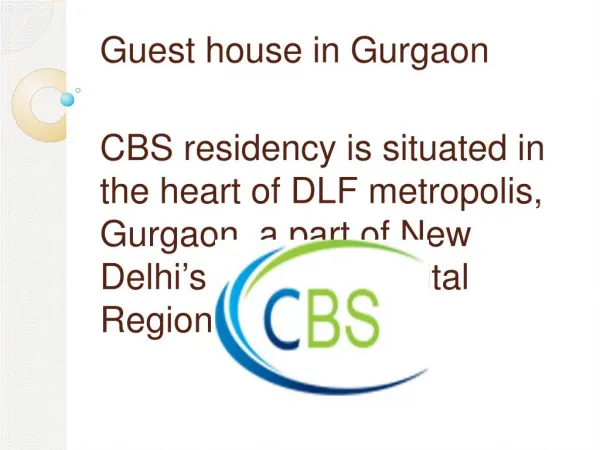 Guest house in Gurgaon