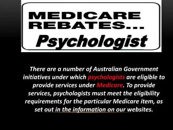 Best Medicare Rebate Psychologist in Australia