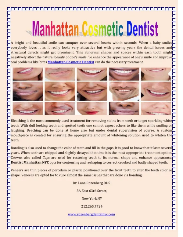 Manhattan Cosmetic Dentist