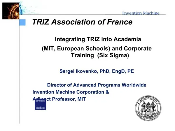 TRIZ Association of France