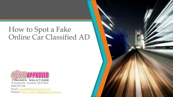 How to Spot a Fake Online Car Classified Ad