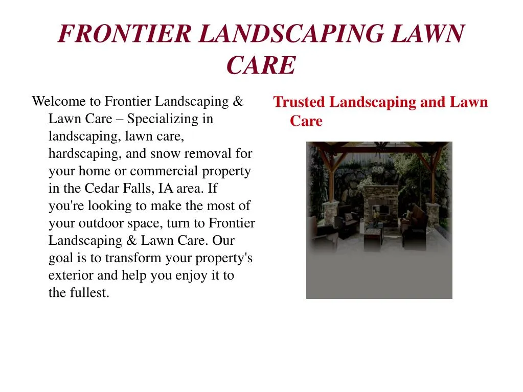 frontier landscaping lawn care