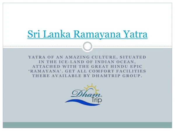 Sri Lanka Ramayana tour package