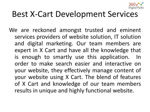 Best X-Cart Development Services