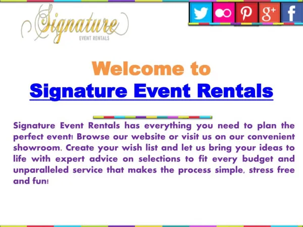 Signature Event Rental