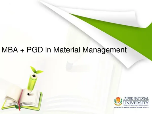 MBA PGD - Material Management