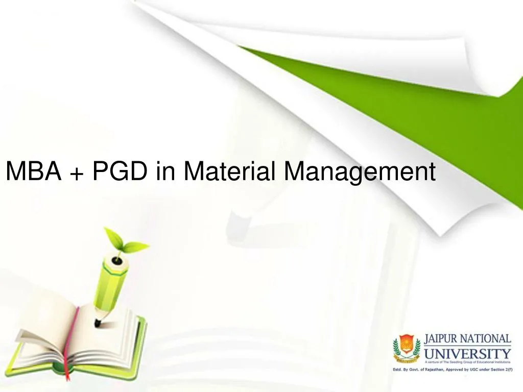 mba pgd in material management
