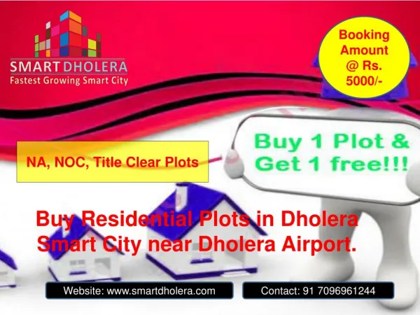 Residential plots for sale in Dholera SIR Smart City