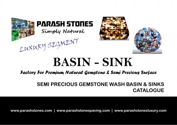 luxury wasb basin, sink and vessel in semi precious gemstone