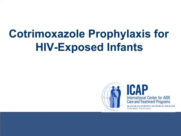 Cotrimoxazole Prophylaxis for HIV-Exposed Infants