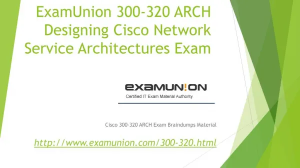 ExamUnion 300-320 ARCH CCDP 300-320 Real Exam Test Question