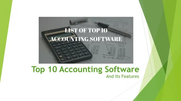 Top 10 Accounting Software and Its Features