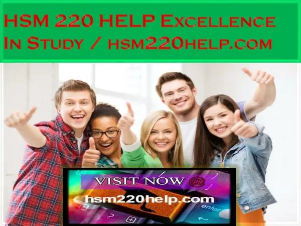 HSM 220 HELP Excellence In Study / hsm220help.com