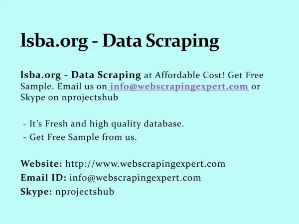 lsba.org - Data Scraping