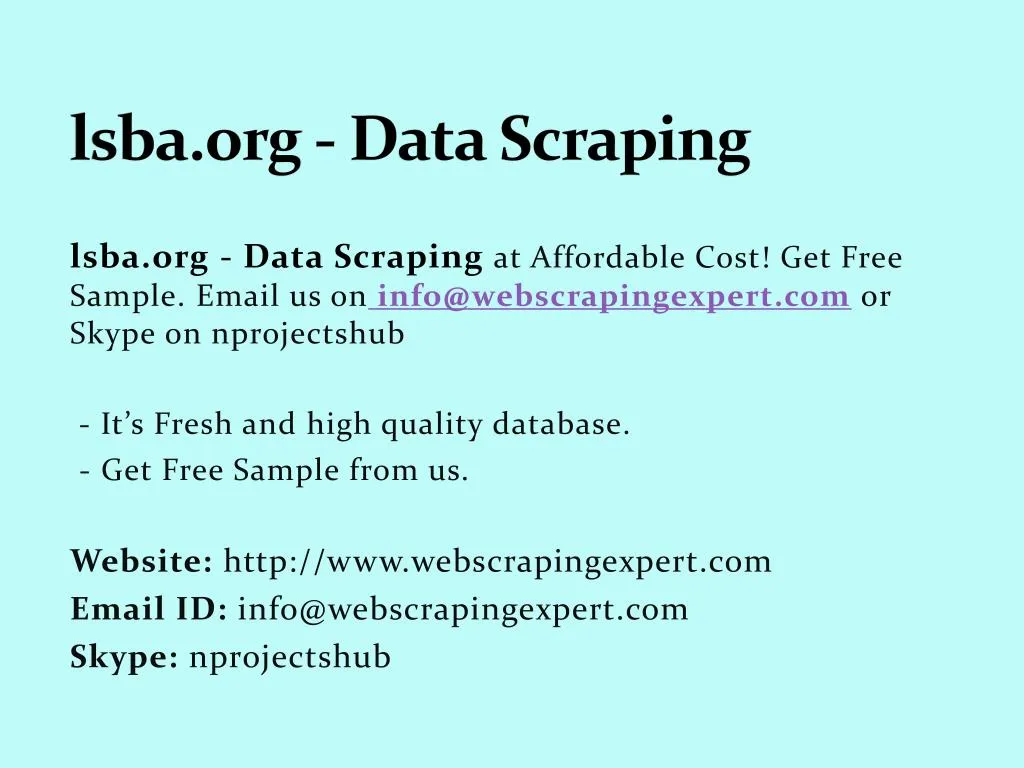 lsba org data scraping
