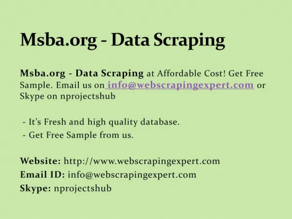 Msba.org - Data Scraping