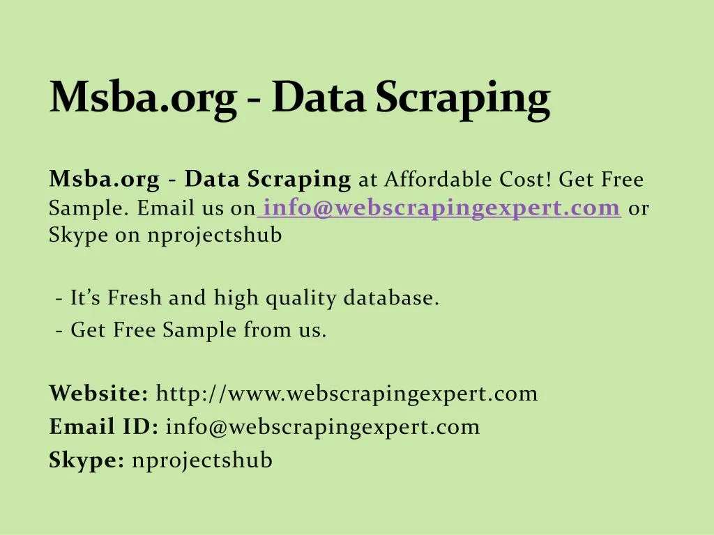 msba org data scraping