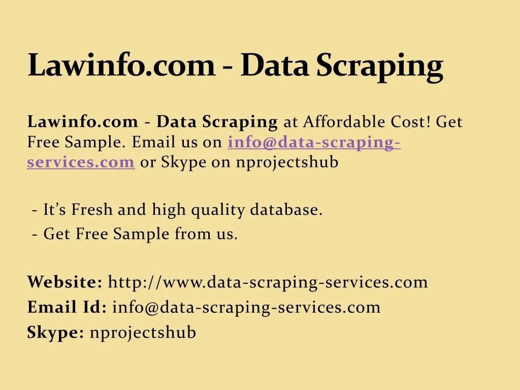 lawinfo com data scraping