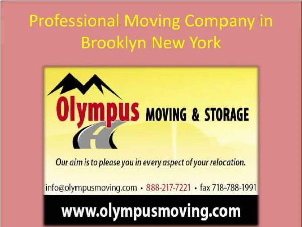 Professional Moving Company in Brooklyn New York