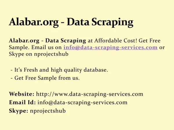 Alabar.org - Data Scraping