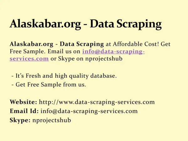 Alaskabar.org - Data Scraping