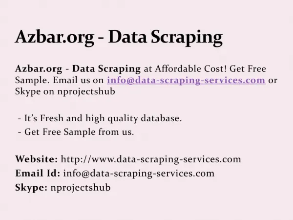 Azbar.org - Data Scraping