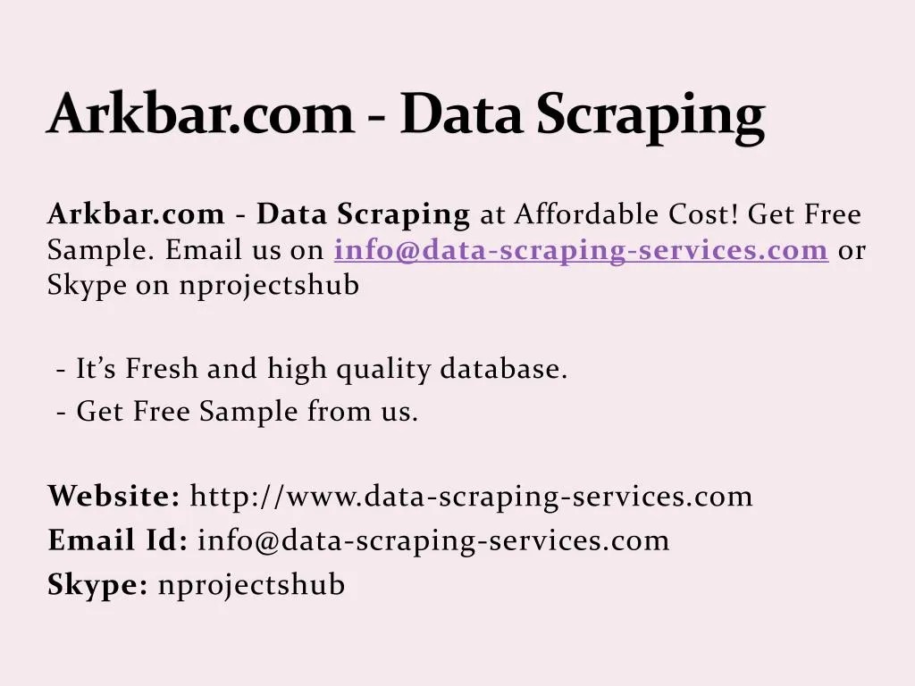 arkbar com data scraping