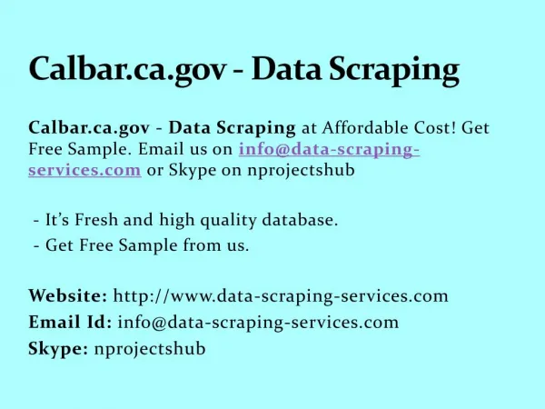 Calbar.ca.gov - Data Scraping