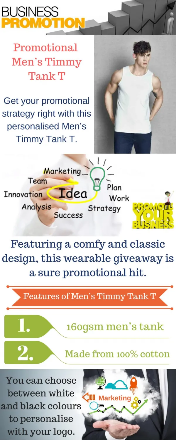 Custom Printed Promotional Men’s Timmy Tank T