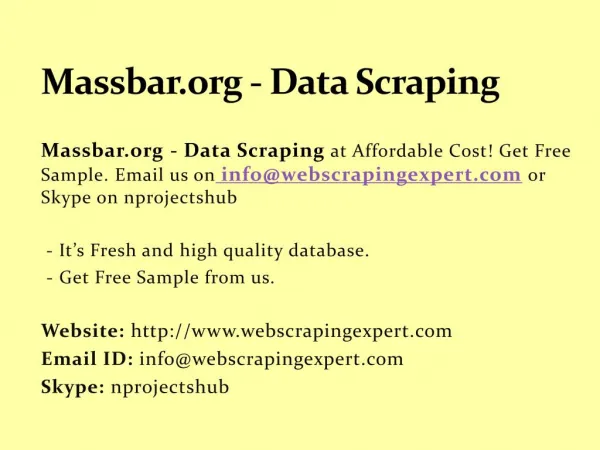 Massbar.org - Data Scraping