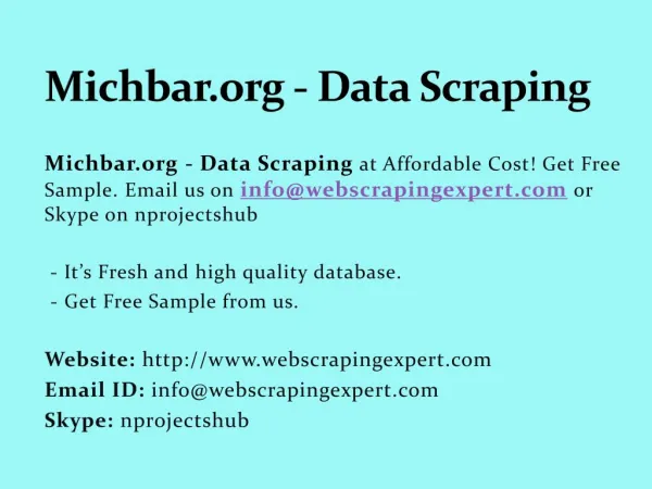 Michbar.org - Data Scraping