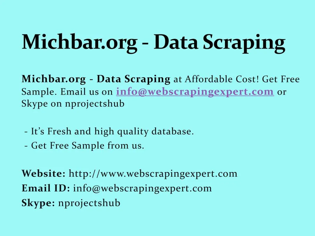 michbar org data scraping