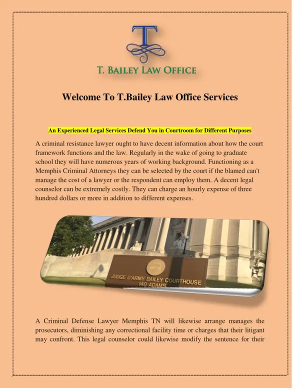 Criminal Defense Lawyer Memphis TN