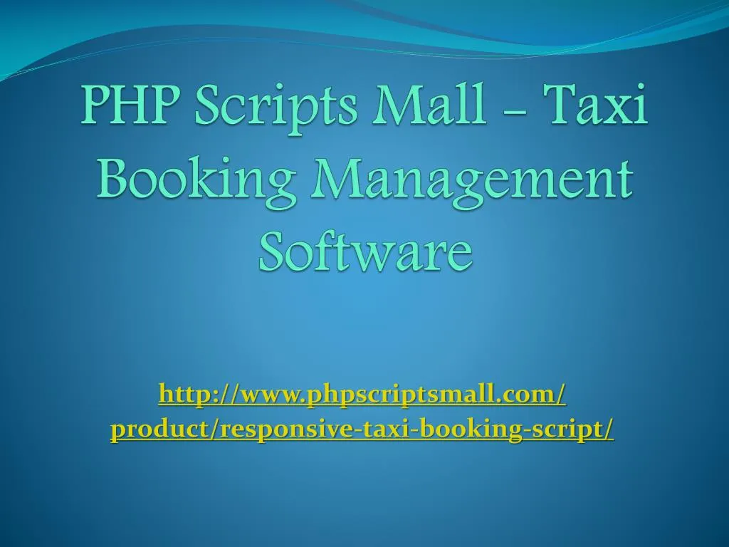 php scripts mall taxi booking management software
