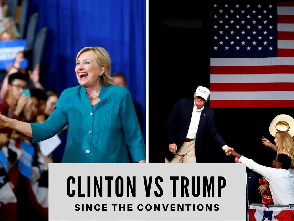 clinton versus trump subsequent to the conventions