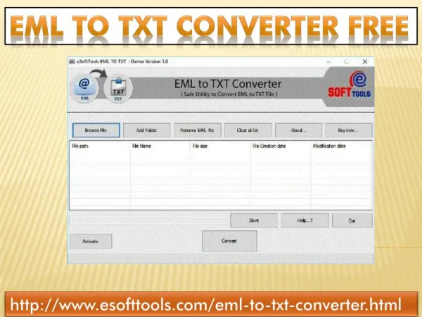 EML to TXT converter