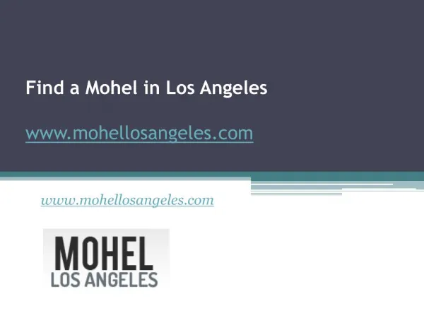 Find a Mohel in Los Angeles - www.mohellosangeles.com