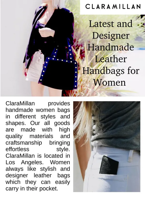 Latest and Designer Handmade Leather Handbags for Women