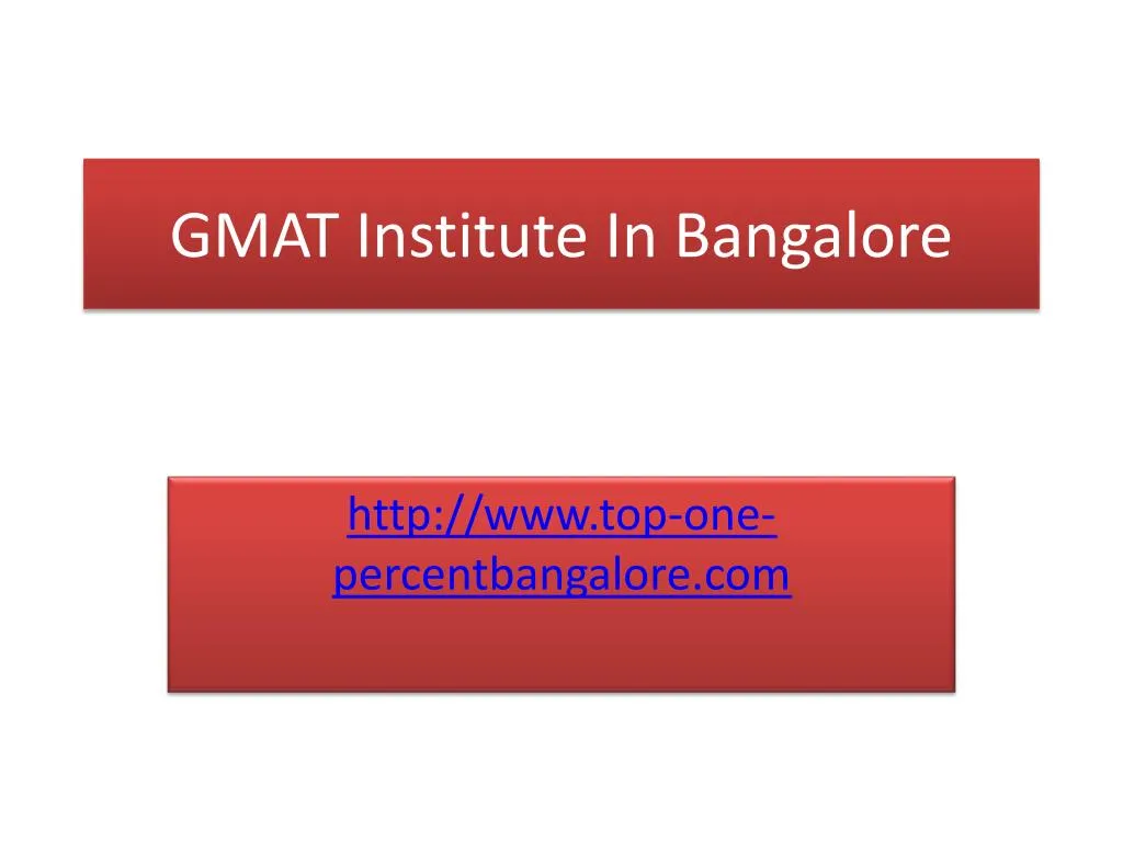 gmat institute in bangalore