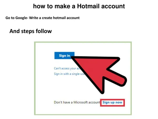how to make a Hotmail account | Hotmail Service