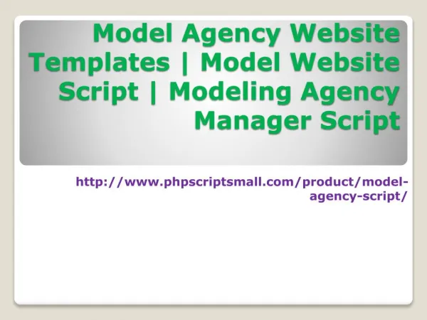 Model Agency Website Templates|Model Website Script|Modeling Agency Manager Script