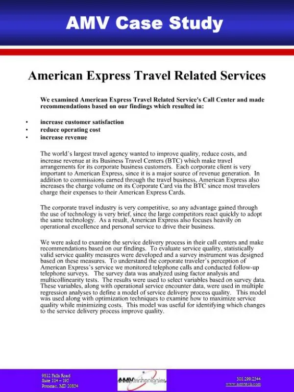 American Express Travel Related Services