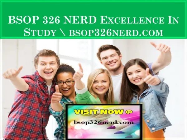 BSOP 326 NERD Excellence In Study \ bsop326nerd.com