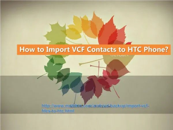 How to Import VCF Contacts to HTC Phone?