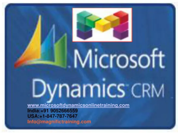 Microsoft Dynamics CRM 2016 Online Training