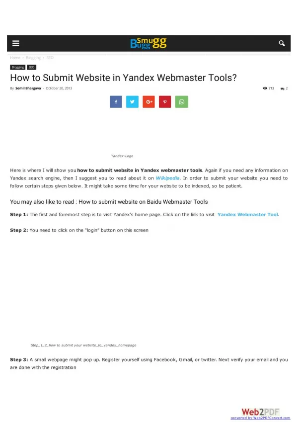 How to Submit Website in Yandex Webmaster Tools